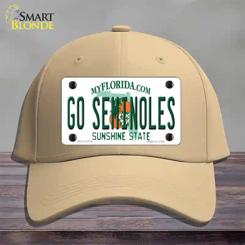 Go Seminoles Novelty License Plate Hat Cotton / Khaki