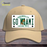 Go Miami Novelty License Plate Hat Cotton / Khaki