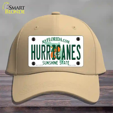 Hurricanes Novelty License Plate Hat Cotton / Khaki