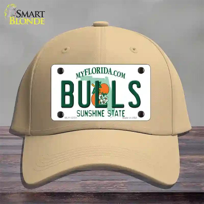 Bulls Novelty License Plate Hat Cotton / Khaki