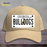 Bulldogs Georgia Peach Novelty License Plate Hat Cotton / Khaki