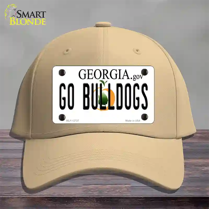 Go Bulldogs Georgia Novelty License Plate Hat Cotton / Khaki