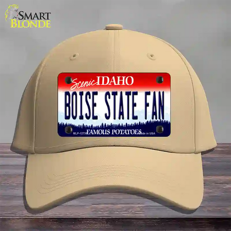 Boise State Fan Novelty License Plate Hat Cotton / Khaki