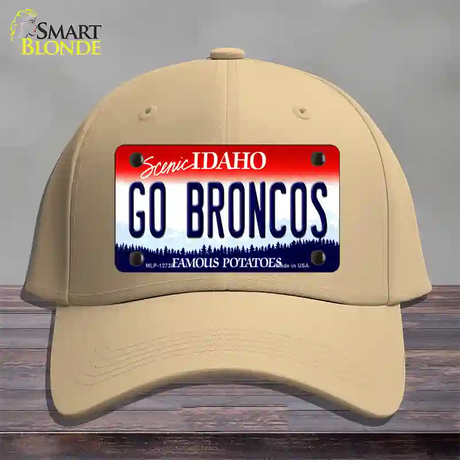 Go Broncos Novelty License Plate Hat Cotton / Khaki