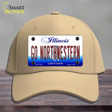 Go Northwestern Novelty License Plate Hat Cotton / Khaki