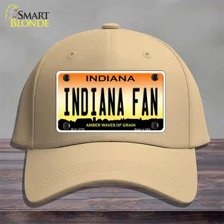 Indiana Fan Novelty License Plate Hat Tag Cotton / Khaki