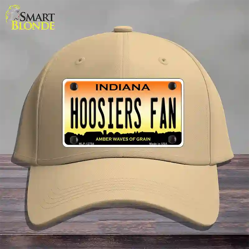 Hoosiers Fan Novelty License Plate Hat Tag Cotton / Khaki