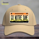 Go Notre Dame Novelty License Plate Hat Tag Cotton / Khaki