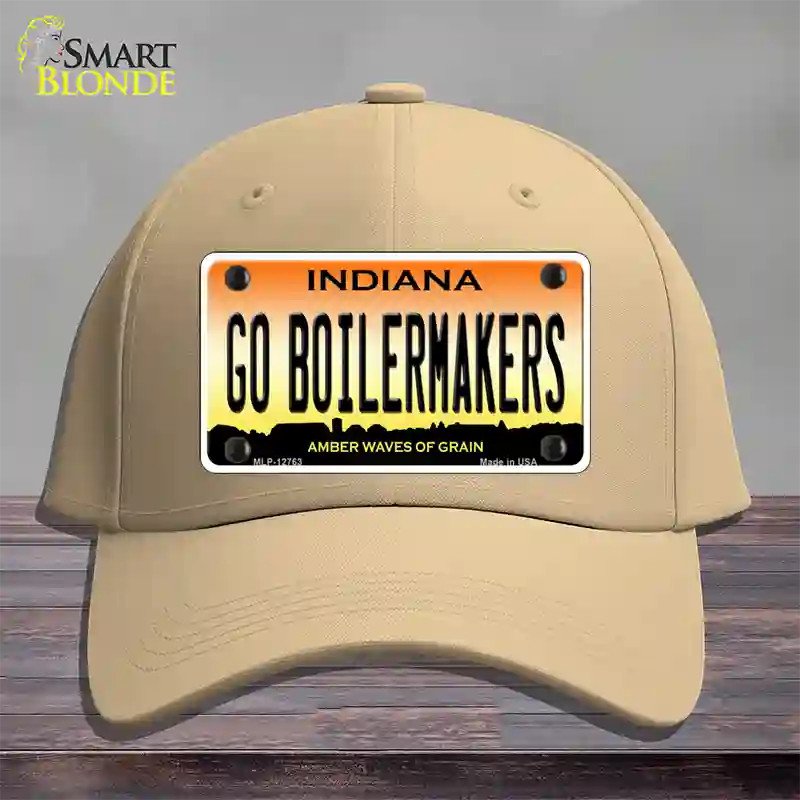 Go Boilermakers Novelty License Plate Hat Tag Cotton / Khaki