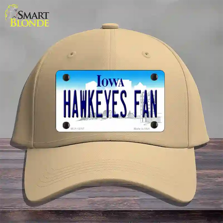 Hawkeyes Fan Novelty License Plate Hat Cotton / Khaki