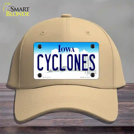 Cyclones Novelty License Plate Hat Tag Cotton / Khaki