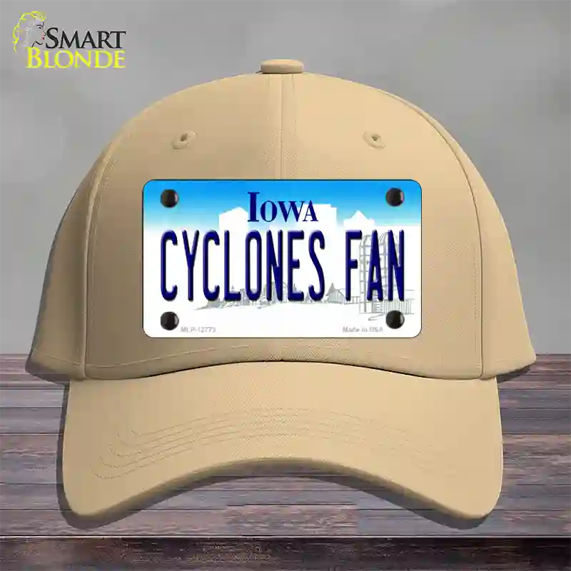 Cyclones Fan Novelty License Plate Hat Tag Cotton / Khaki