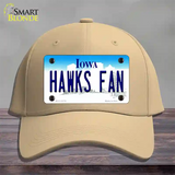 Hawks Fan Novelty License Plate Hat Tag Cotton / Khaki