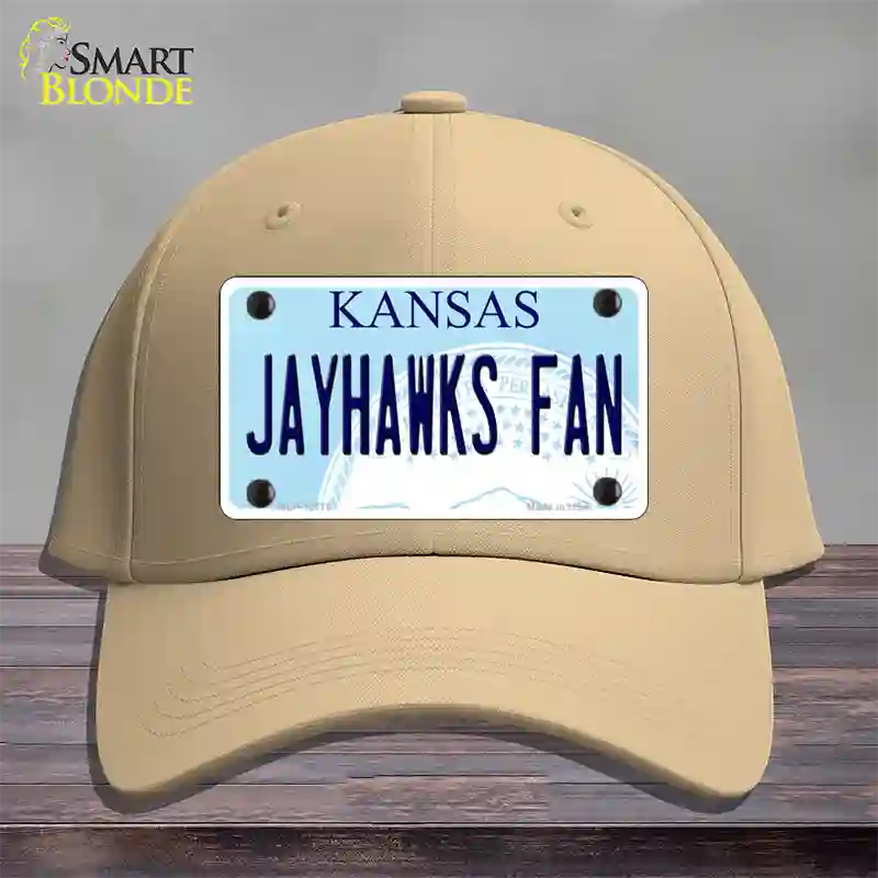 Jayhawks Fan Novelty License Plate Hat Tag Cotton / Khaki