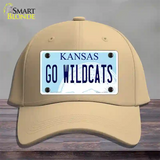 Go Wildcats Kansas Novelty License Plate Hat Tag Cotton / Khaki