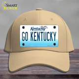 Go Kentucky Novelty License Plate Hat Tag Cotton / Khaki