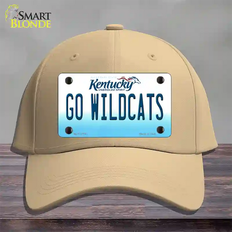 Kentucky Go Wildcats Novelty License Plate Hat Tag Cotton / Khaki