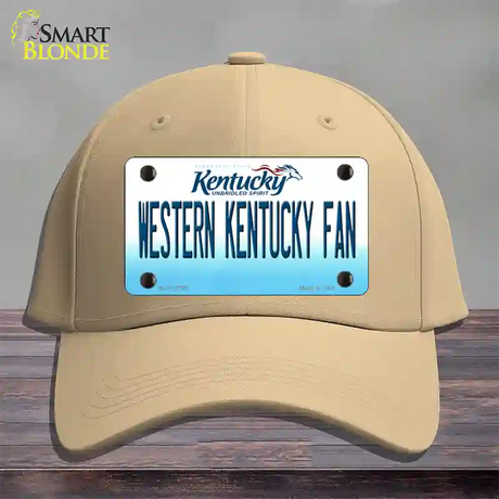 Western Kentucky Fan Novelty License Plate Hat Tag Cotton / Khaki