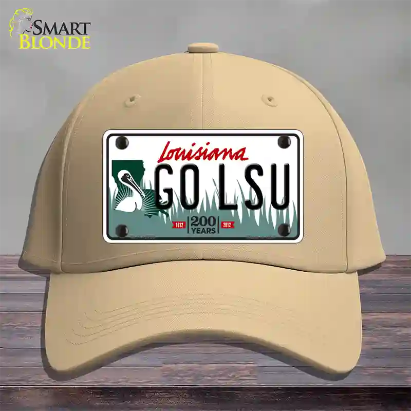 Go LSU Novelty License Plate Hat Tag Cotton / Khaki