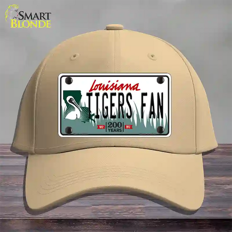 Louisiana Tigers Fan Novelty License Plate Hat Tag Cotton / Khaki