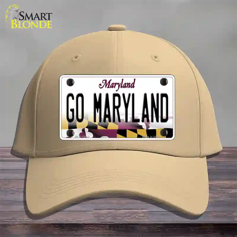 Go Maryland Novelty License Plate Hat Tag Cotton / Khaki