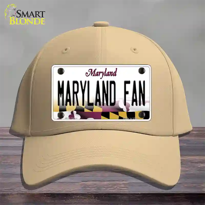 Maryland Fan Novelty License Plate Hat Tag Cotton / Khaki