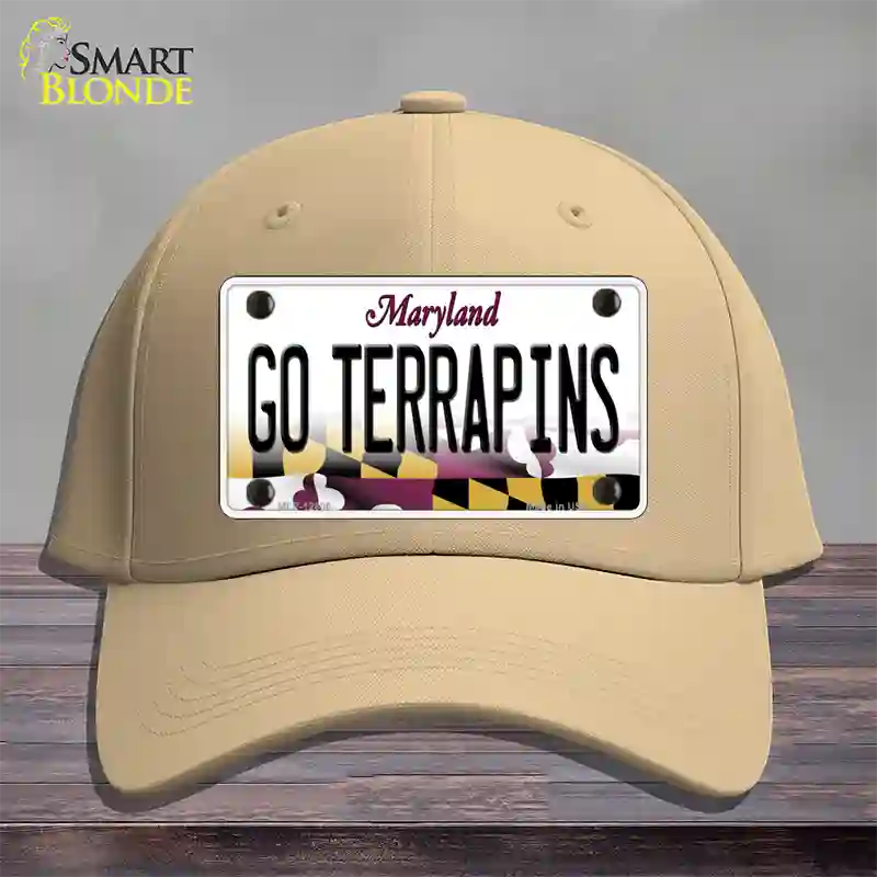 Go Terrapins Novelty License Plate Hat Tag Cotton / Khaki