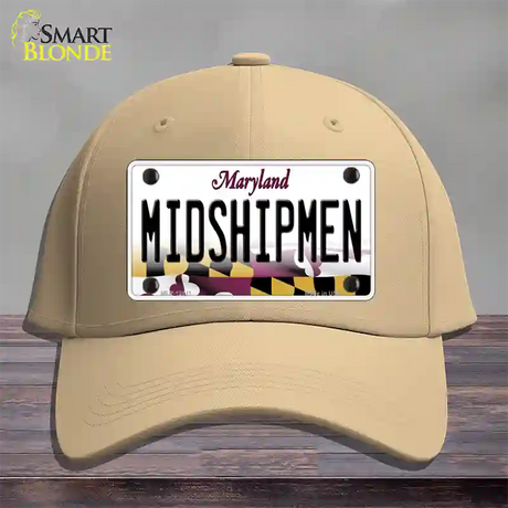 Midshipmen Novelty License Plate Hat Tag Cotton / Khaki