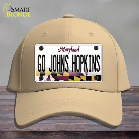 Go Johns Hopkins Novelty License Plate Hat Cotton / Khaki