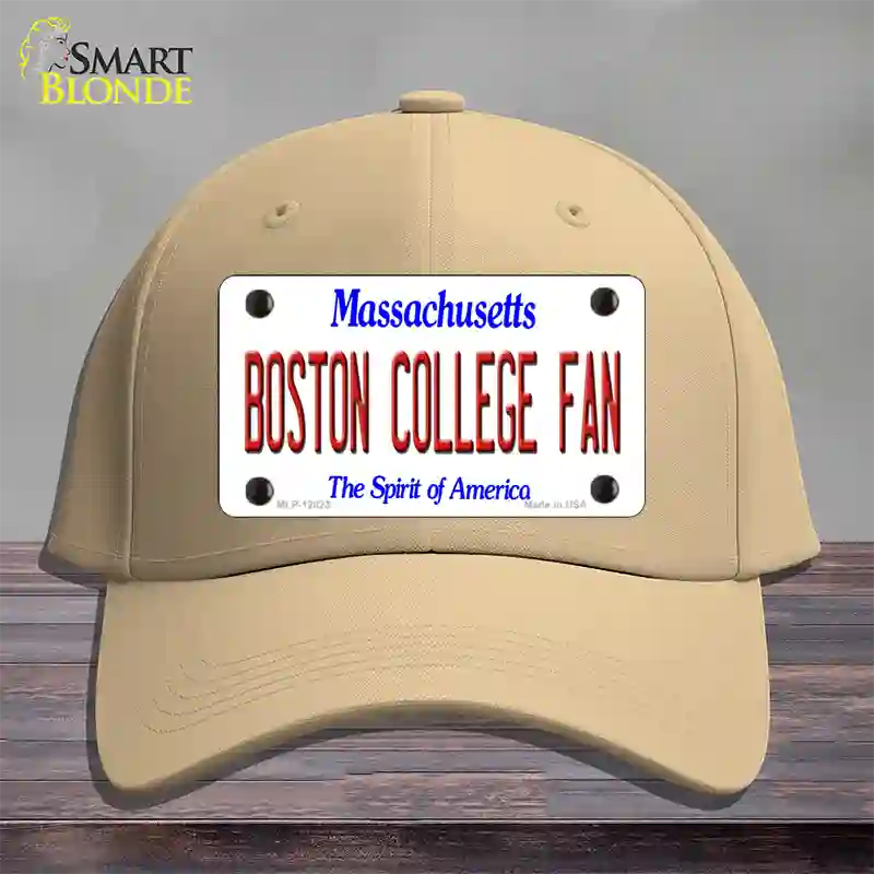 Boston College Fan Novelty License Plate Hat Cotton / Khaki