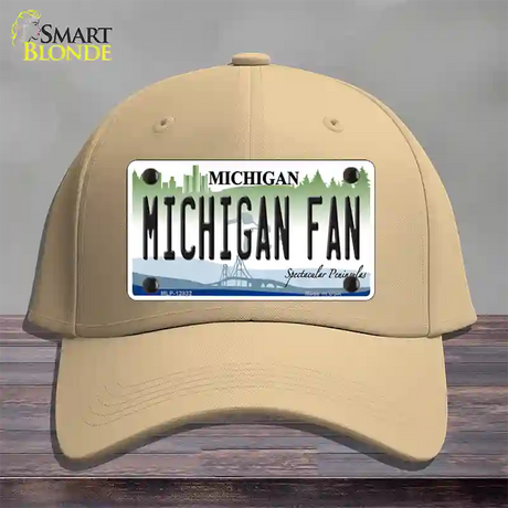 Michigan Fan Novelty License Plate Hat Cotton / Khaki