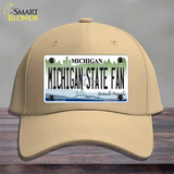 Michigan State Fan Novelty License Plate Hat Cotton / Khaki