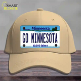 Go Minnesota Novelty License Plate Hat Cotton / Khaki