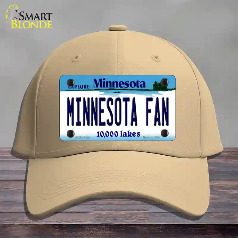 Minnesota Fan Novelty License Plate Hat Cotton / Khaki