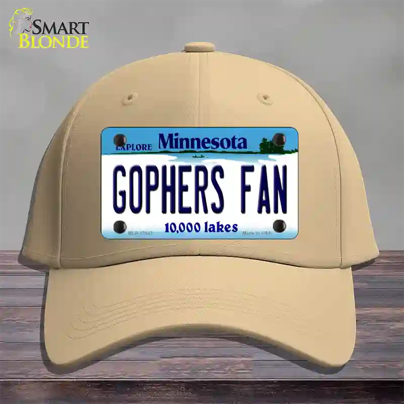 Gophers Fan Novelty License Plate Hat Cotton / Khaki