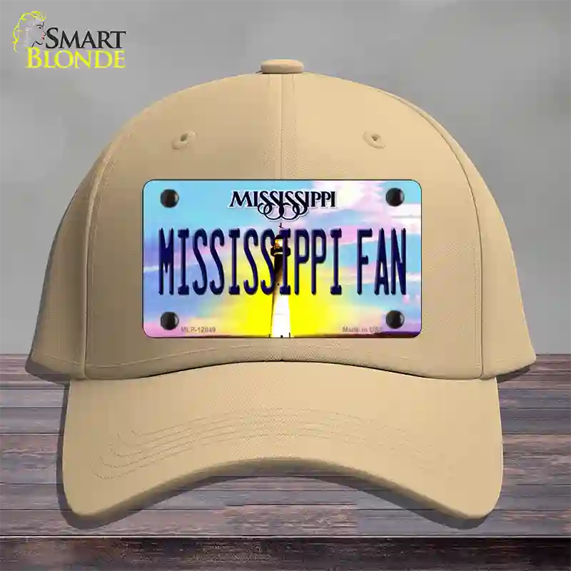 Mississippi Fan Novelty License Plate Hat Cotton / Khaki