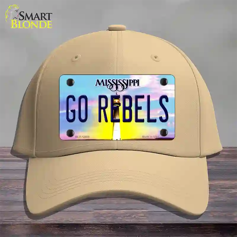 Go Rebels Novelty License Plate Hat Cotton / Khaki