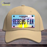 Rebels Fan Novelty License Plate Hat Cotton / Khaki