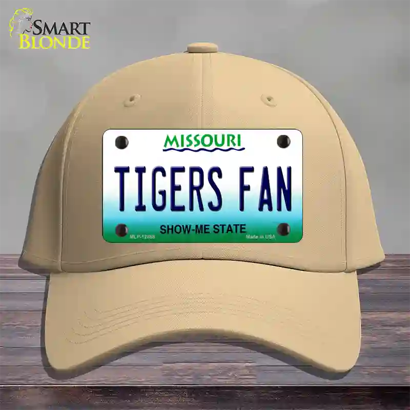 Tigers Fan Missouri Novelty License Plate Hat Cotton / Khaki