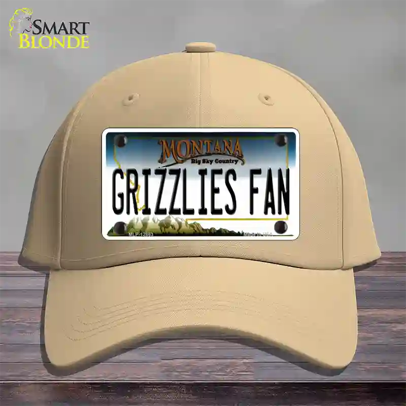 Grizzlies Fan Novelty License Plate Hat Cotton / Khaki