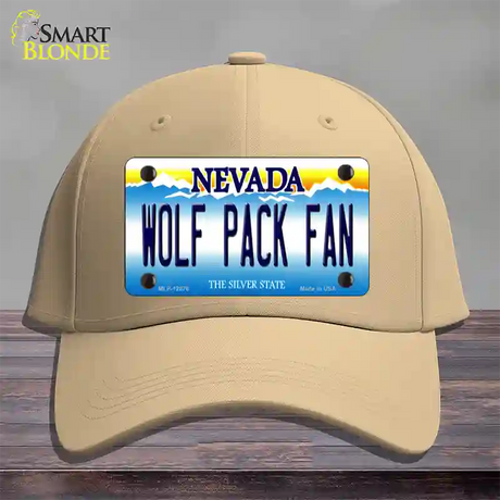 Wolf Pack Fan Novelty License Plate Hat Cotton / Khaki