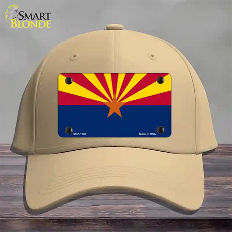 Arizona Small Star Novelty License Plate Hat Cotton / Khaki