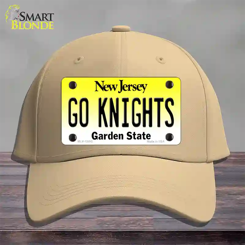 Go Knights New Jersey Novelty License Plate Hat Cotton / Khaki