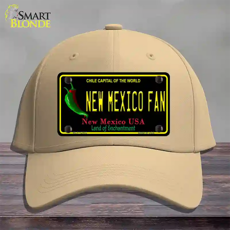 New Mexico Fan Novelty License Plate Hat Cotton / Khaki