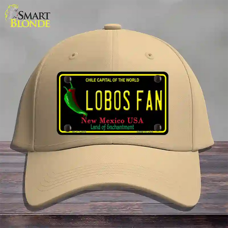 Lobos Fan Novelty License Plate Hat Cotton / Khaki