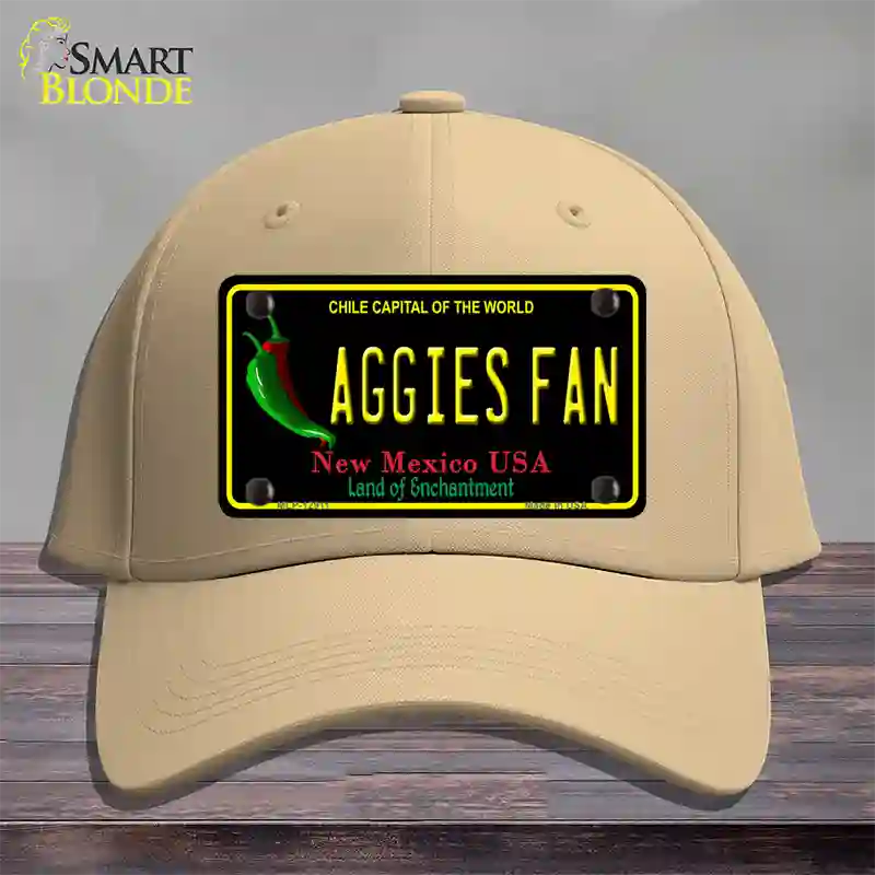 Aggies Fan Novelty License Plate Hat Cotton / Khaki