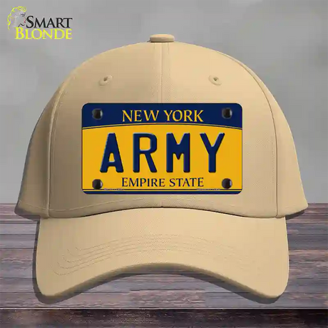 Army Novelty License Plate Hat Cotton / Khaki