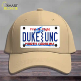 Duke | UNC Novelty License Plate Hat Cotton / Khaki