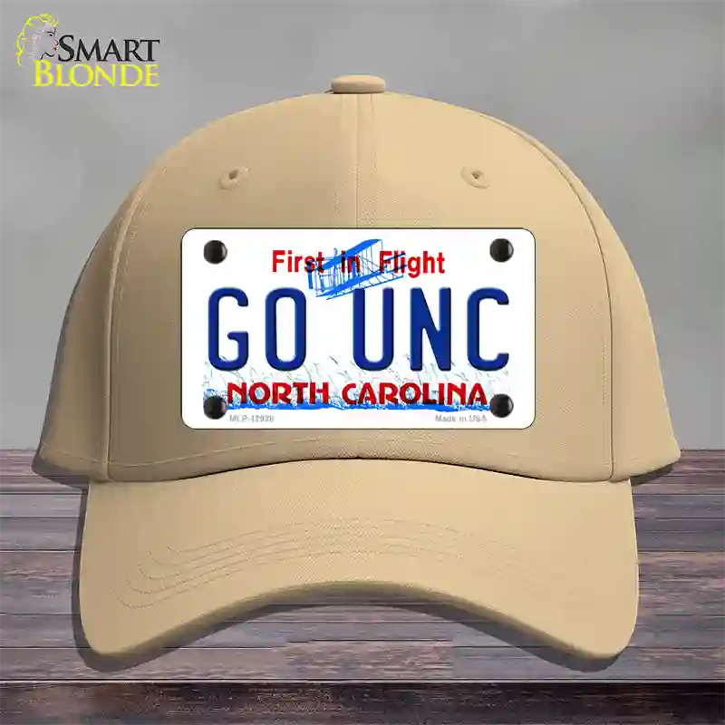 Go Univ North Carolina Novelty License Plate Hat Cotton / Khaki