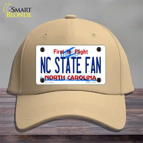 North Carolina State Fan Novelty License Plate Hat Cotton / Khaki